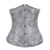 Fashion Classic Vintage Wedding Satin Brocade Underbust Corset