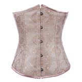 Fashion Classic Vintage Wedding Satin Brocade Underbust Corset