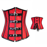 Fashion Retro Leather Waist Trainer Underbust Corset