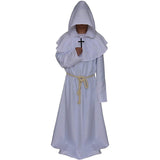 Friar Medieval Hooded Monk Renaissance Priest Robe Costume Cosplay