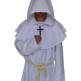 Friar Medieval Hooded Monk Renaissance Priest Robe Costume Cosplay