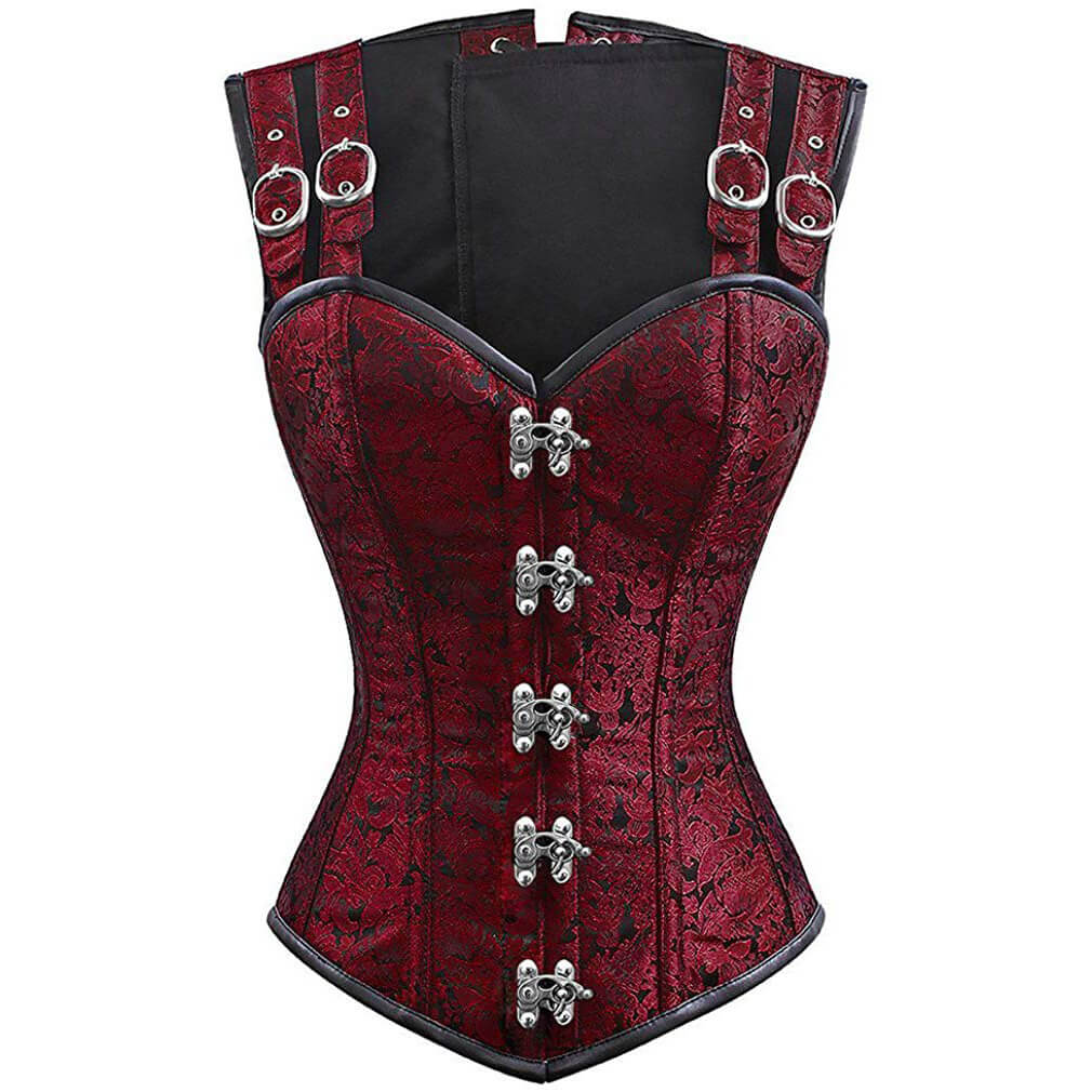 Gothic Brocade Steampunk Warrior Corset Costume Clothing