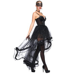 Gothic Retro Victorian Overbust Corset Skirt