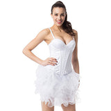 Hot Sexy Satin Underwire Cups Bridal Overbust Corset