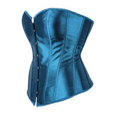 Ladies Classic Burlesque Satin Hourglass Strapless Overbust Corset