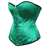 Ladies Classic Burlesque Satin Hourglass Strapless Overbust Corset