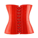 Ladies Classic Burlesque Satin Hourglass Strapless Overbust Corset