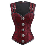 Double Buckle Straps Steampunk Corset