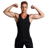 Men Slimming Body Shapewear Vest Zipper Breathable Waist Trainer