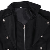 Men's Steampunk Trench Victorian Collar Solid Double Breasted Coat Costumes