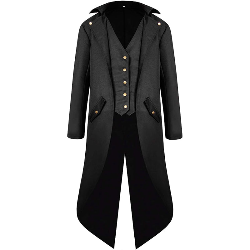 Men's Kid's Gothic Medieval Tailcoat Jacket Steampunk Vintage Victorian Coat