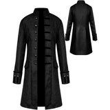 Men's Kid's Vintage Tailcoat Jacket Goth Long Steampunk Gothic Frock Coat Costume