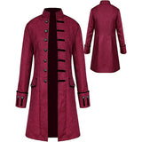Men's Kid's Vintage Tailcoat Jacket Goth Long Steampunk Gothic Frock Coat Costume