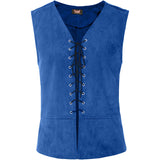 Mens Renaissance Steampunk Lace-up Vest Gothic Waistcoat