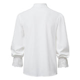 Mens Ruffled Pirate Victorian Renaissance Costume Shirt Cosplay Tops