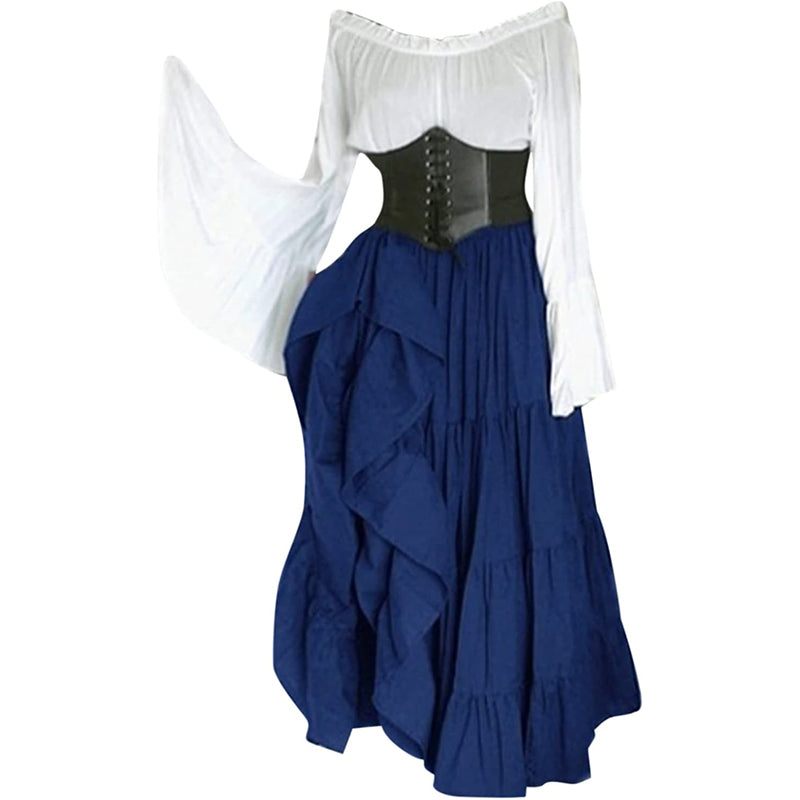 medieval corset dress Off Shoulder Medieval Renaissance Corset A-line Renaissance Costumes D – Hiipps
