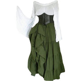 Off Shoulder Medieval Renaissance Corset A-line Renaissance Costumes Dress