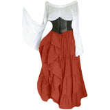 Off Shoulder Medieval Renaissance Corset A-line Renaissance Costumes Dress