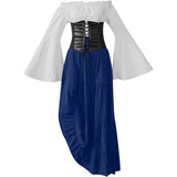 Off Shoulder Medieval Renaissance Corset A-line Renaissance Costumes Dress