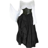 Off Shoulder Medieval Renaissance Corset A-line Renaissance Costumes Dress