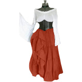 Off Shoulder Medieval Renaissance Corset A-line Renaissance Costumes Dress