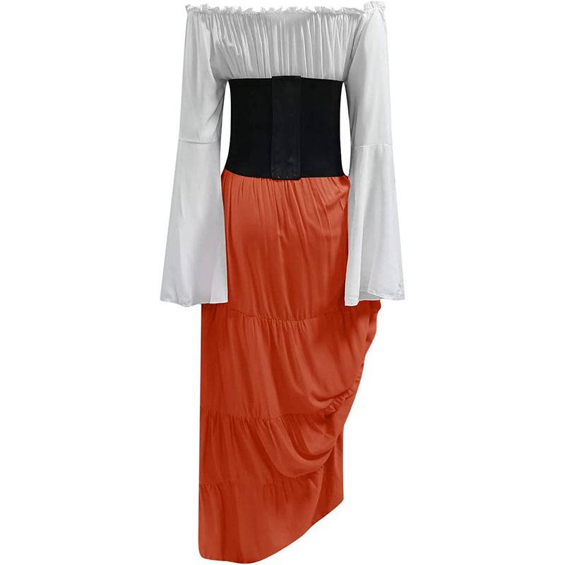 Off Shoulder Medieval Renaissance Corset A-line Renaissance Costumes Dress