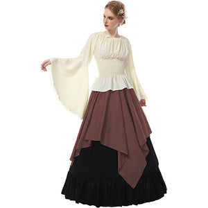 Renaissance Costume Medieval Dress Sleeve Victorian Faire Dress