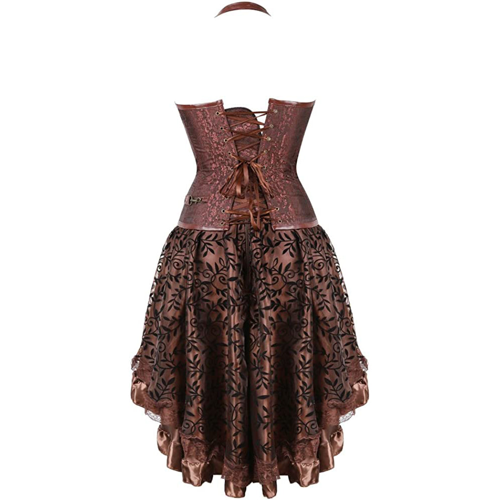 Steampunk Gothic Corset and Skirt Set Halloween Costumes