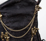 Steampunk Chain Lace Embroidered Waist Cincher Underbust Corset