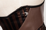 Steampunk Pocket Inclined Buckle Brocade Underbust Corset