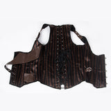 Steampunk Pocket Inclined Buckle Brocade Underbust Corset