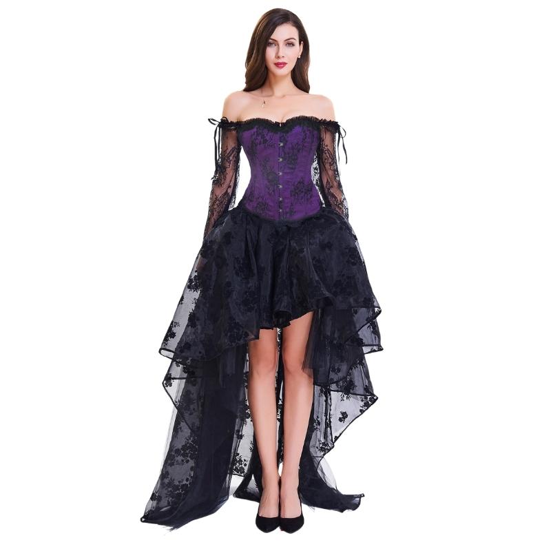 Women's Gothic Vintage Victorian Ball Gown Corset Dress