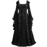 Victorian Witch Halloween Costume for Women Vampire Medieval Renaissance Dress