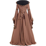 Victorian Witch Halloween Costume for Women Vampire Medieval Renaissance Dress