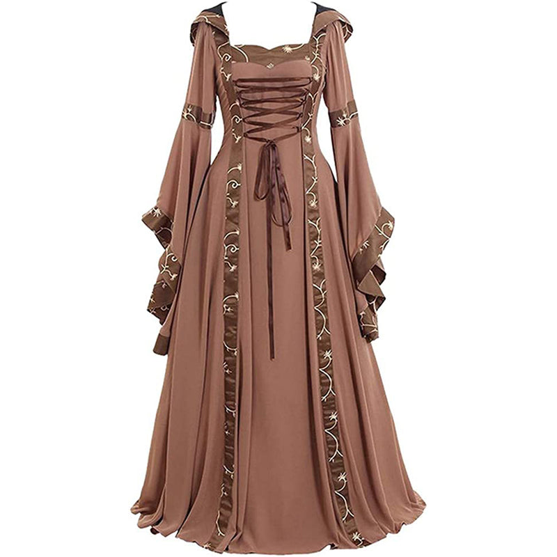 Victorian Witch Halloween Costume for Women Vampire Medieval Renaissance Dress
