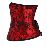 Vintage Sexy Zipper Brocade Cosplay Hourglass Underbust Corsets