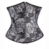 Vintage Sexy Zipper Brocade Cosplay Hourglass Underbust Corsets