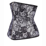 Vintage Sexy Zipper Brocade Cosplay Hourglass Underbust Corsets