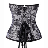 Vintage Sexy Zipper Brocade Cosplay Hourglass Underbust Corsets