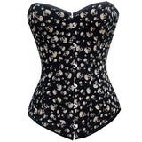 Women's Retro Skull Pattern Overbust Sweetheart Halloween Corset