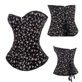 Women's Retro Skull Pattern Overbust Sweetheart Halloween Corset