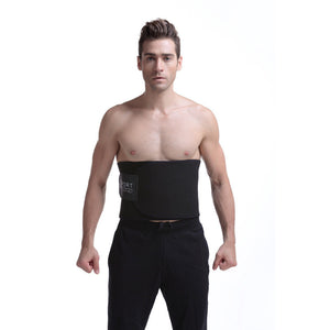 Waist Trimmer Belt for Men Premium Stomach Wrap Slim Sweat Sport Black