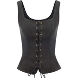 Women Pirate Renaissance Vest Cosplay Costume Peasant Bodice