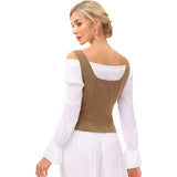 Women Pirate Renaissance Vest Cosplay Costume Peasant Bodice