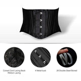 Women's 26 Steel Boned Corset Short Torso Heavy Duty Waist Training Corsets