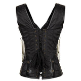 Women's Gothic Steampunk Overbust Corsets with Chains