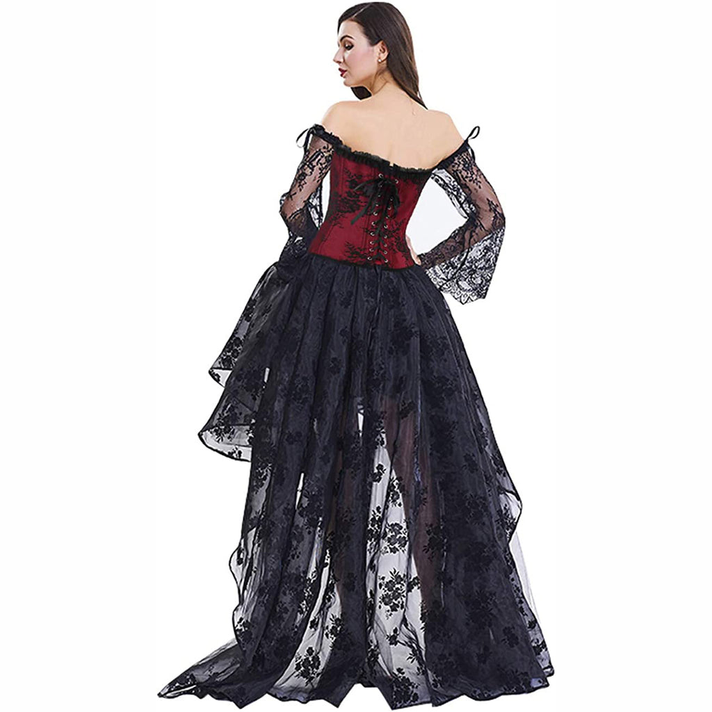Women's Gothic Vintage Victorian Ball Gown Corset Dress
