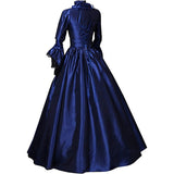 Women's Long Sleeve Medieval Dress Floor Length Cosplay Dress