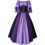 Women's Medieval Corset Gothic Renaissance Sleeve Ball Gown Costume
