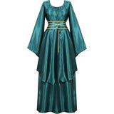 Women's Medieval Renaissance Long Dress Costumes Irish Cosplay Retro Gown